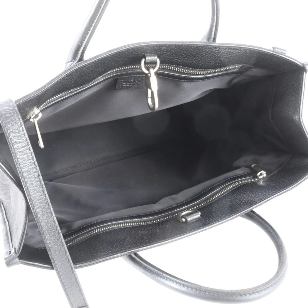 GUCCI Black Leather Tote Bag - Picture 7 of 12